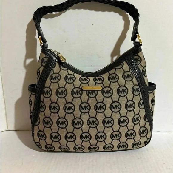 Michael kors MK signature print canvas shoulder handbag - Picture 6 of 11